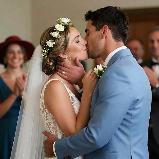 Joyful Wedding Kiss Photography