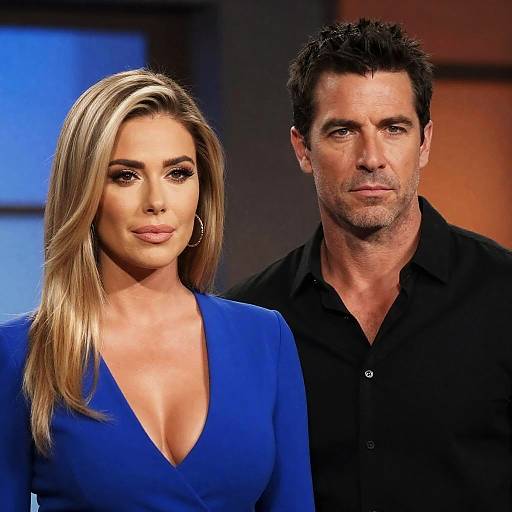 Couple Portrait with Blurred Lights