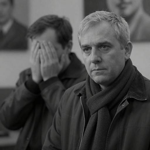 Intimate Black-and-White Portrait of Two Men