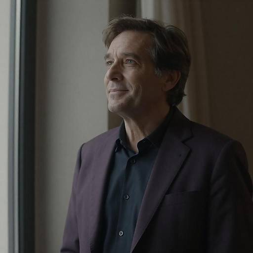 Thoughtful Man by a Dark Window