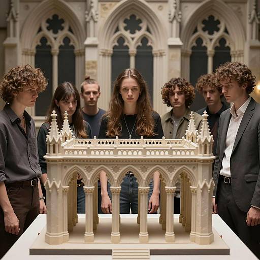 Intense Group Focused on Gothic Model