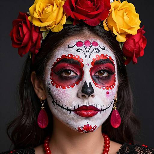 Vibrant Dia de los Muertos Makeup Art