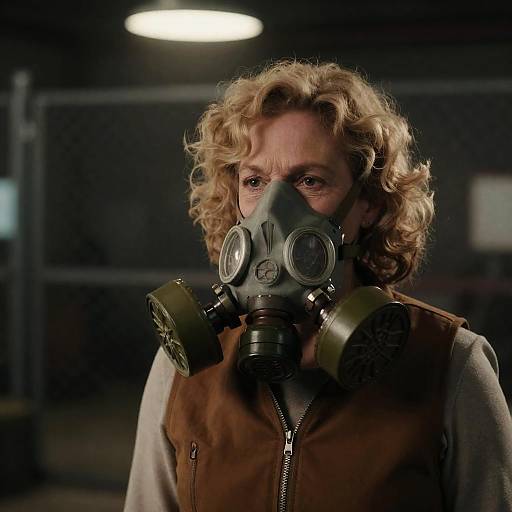 Middle-Aged Woman in Industrial Setting