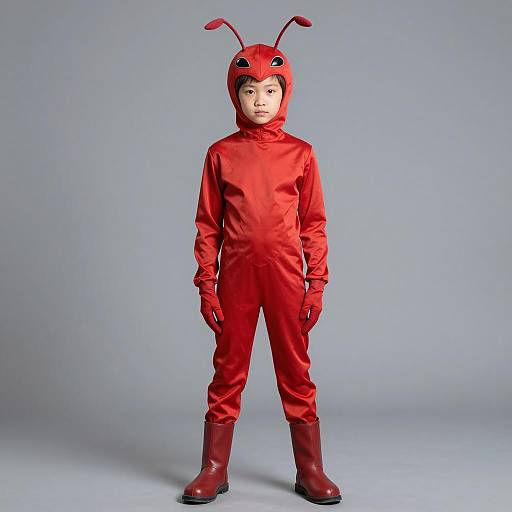 Boy in Red Ant Costume