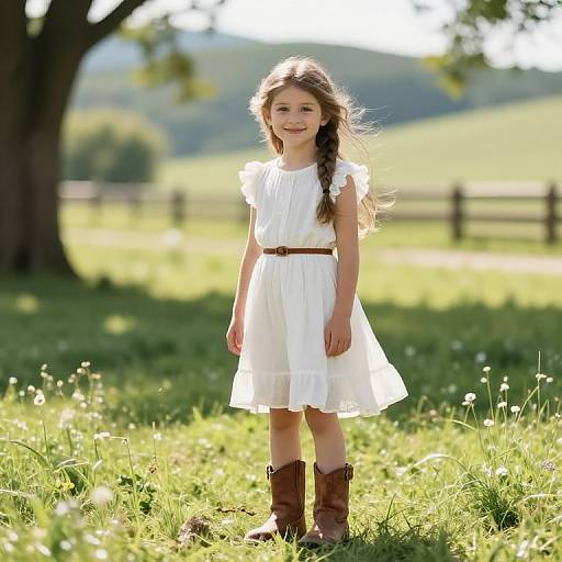 Young Girl in Sunny Meadow