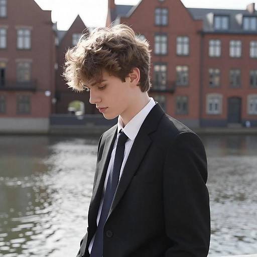 Profile Portrait of a Thoughtful Young Man