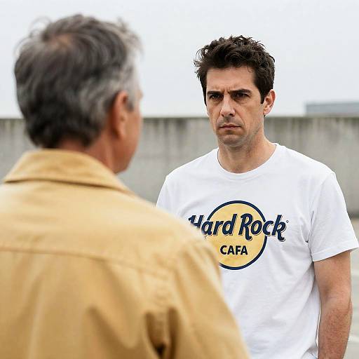 Intense Outdoor Encounter Between Two Men