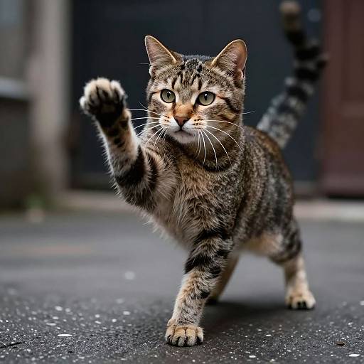 Agile Cat Fighting Stance