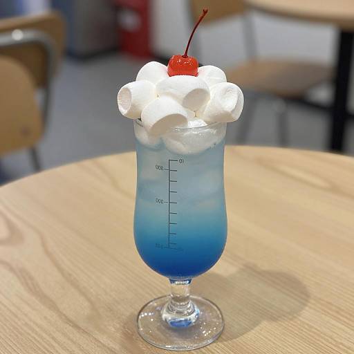 Refreshing Blue Gradient Drink Delight