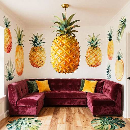 Tropical Fruit Themed Cozy Room