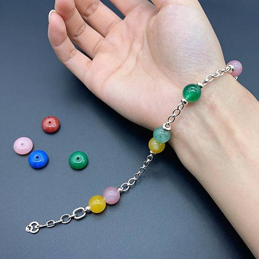 Elegant Hand with Colorful Gemstones