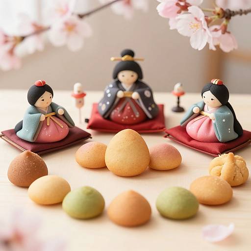 Whimsical Hina-Arare Spring Display