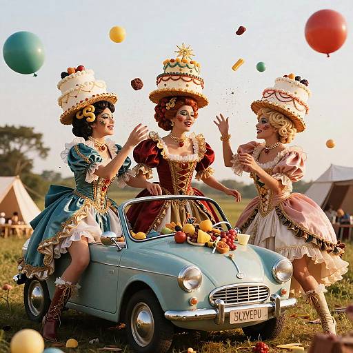 Baroque Superhero Food Fight Portrait