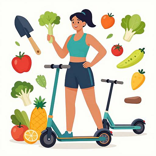 Vibrant Health and Fitness Illustration