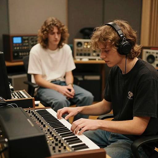 Korn Band in Vintage Studio Scene