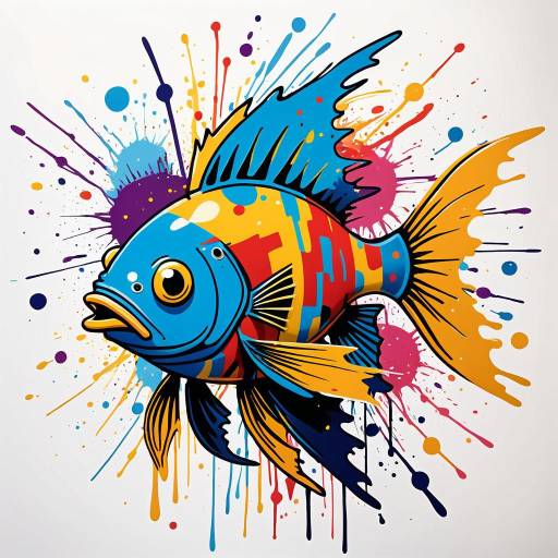Colorful Abstract Fish Illustration