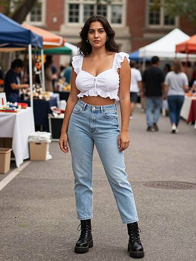 Toned Woman in Casual Streetwear