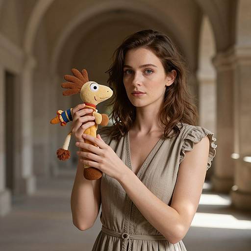 Woman Portrait Composed of Hands