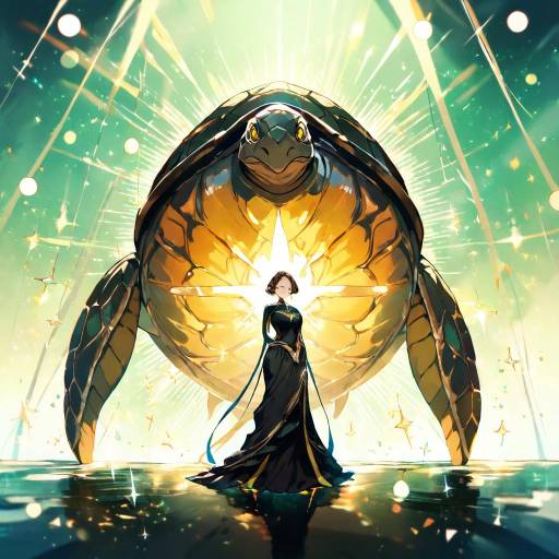 Surreal Turtle with Sparkling Glow Surreal Turtle with Sparkling Glow
