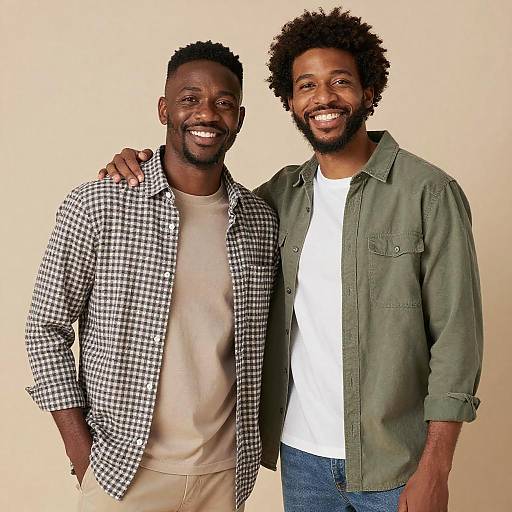Joyful Portrait of Two Black Men