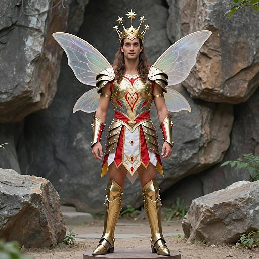 Majestic Male Fairy in Fantasy Armor