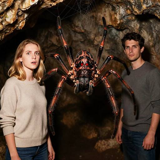 Cave Encounter with a Giant Spider