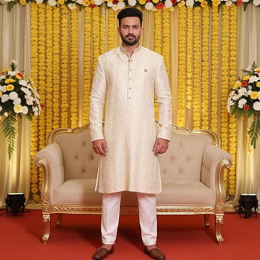 Just Married Indian Groom Portrait