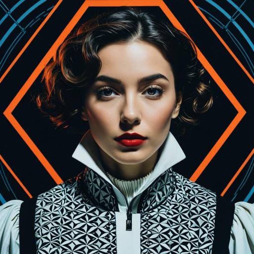 Futuristic Renaissance Female Scientist Portrait