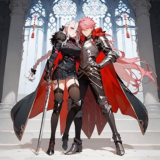 Anime Boy with Unique Features and Armor