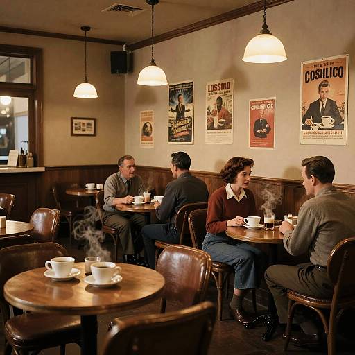 1950s Retro Coffee Shop Interior