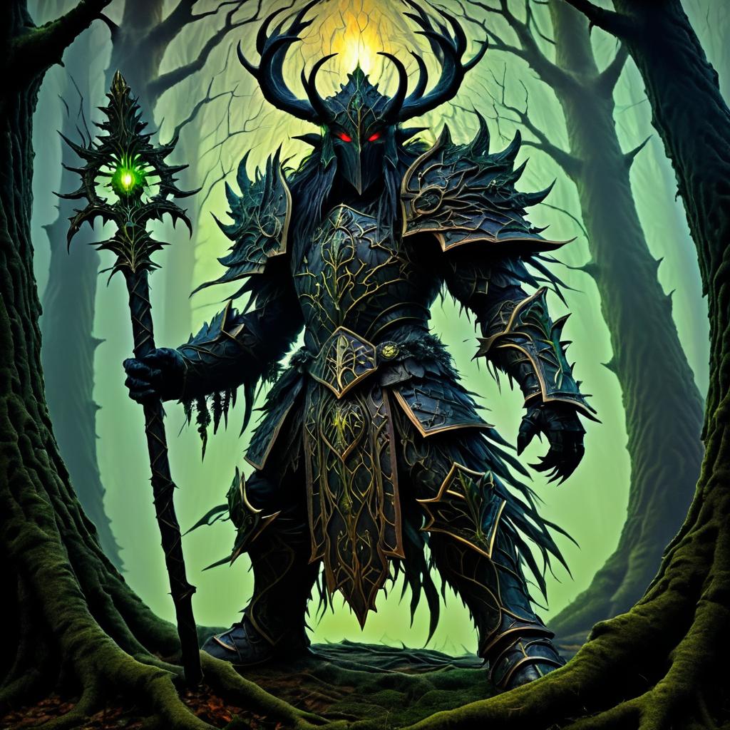 Ancient Tree Guardian in Dark Forest