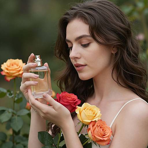 Woman with Roses and Perfume