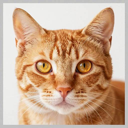 Close-Up Orange Tabby Cat Portrait