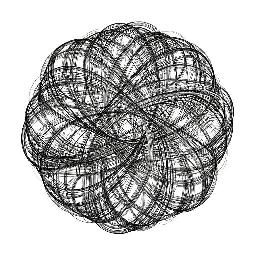 Abstract AI Neural Network Line Art