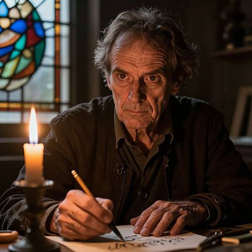 Hyperrealistic Portrait of Mysterious Artist