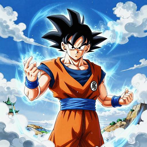 Goku Charging Kamehameha Energy Blast