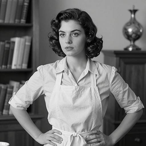 Vintage Styled Woman in Apron