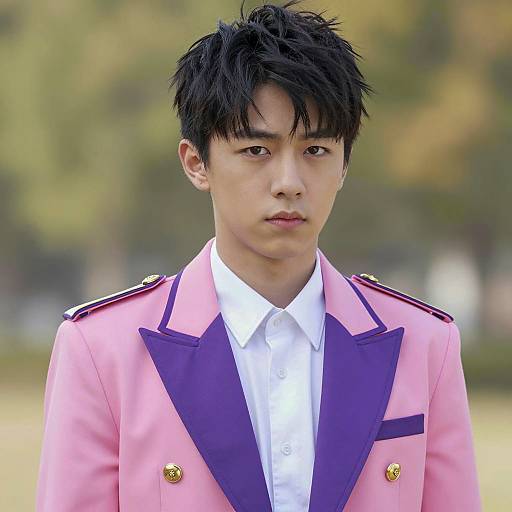 Vibrant Portrait of a Pop Star