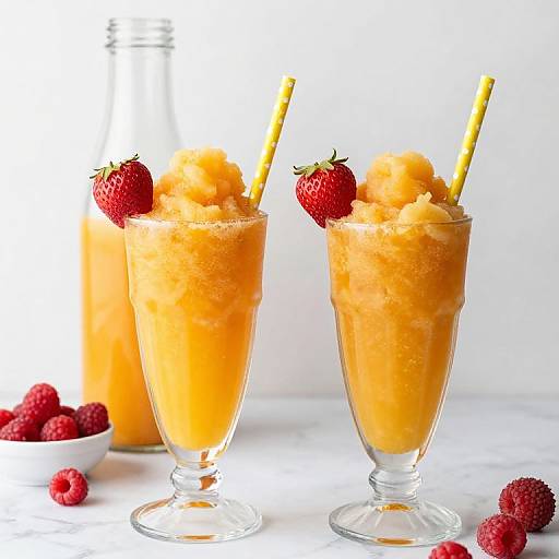 Vibrant Mango Lychee Wine Slushies