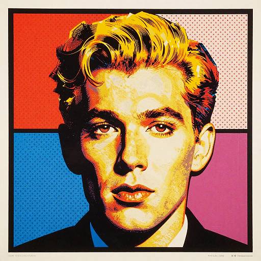 Pop Art Mosaic Human Face