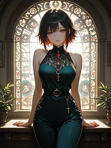 Bold Geometric Fashion Photography in Emerald