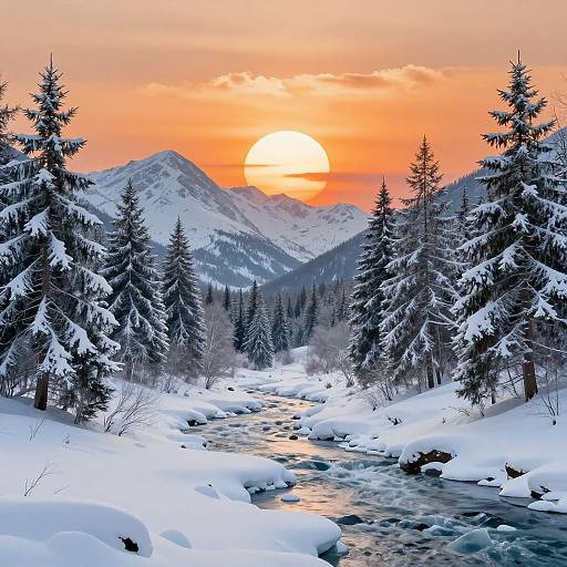 Serene Winter Alpine Landscape