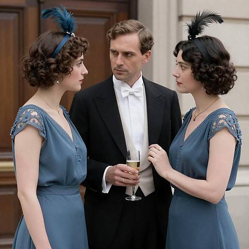 Elegant 1920s Formal Portrait Scene