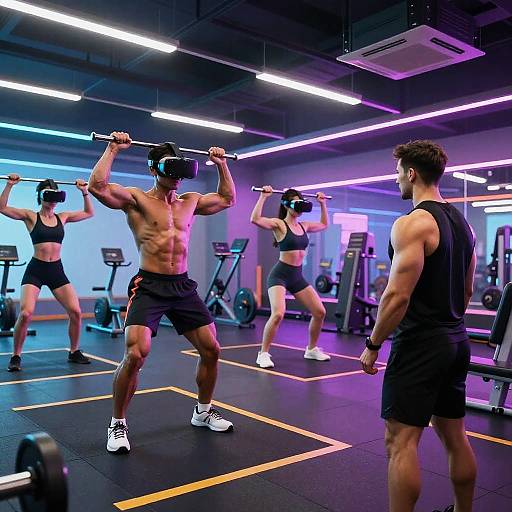 Futuristic VR Bodybuilding AI Coach