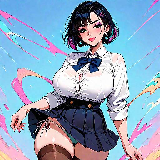 Petite Anime Girl with Confidence