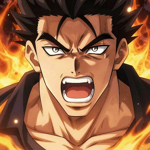 Intense Anime Warrior Battle Cry