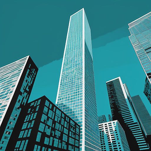 Modern Skyscraper in Warhol Style Modern Skyscraper in Warhol Style