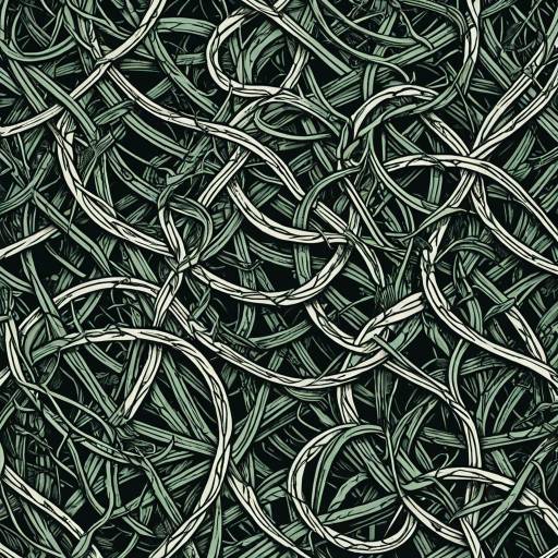 Interwoven Vines Graphic Illustration