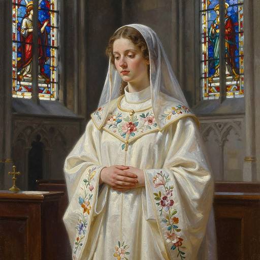 Gothic Priestess in Floral Robes