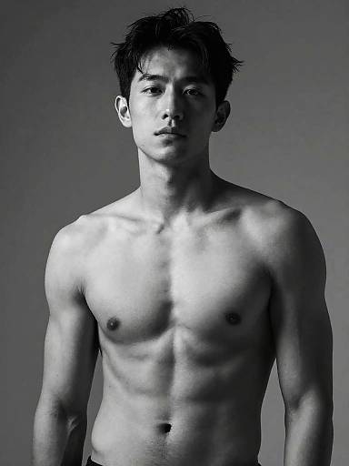 Shirtless Male Fitness Model Portrait